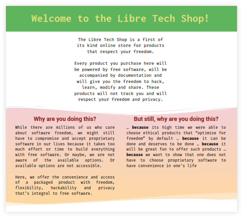 The Original Libre Tech Shop (placeholder) Website